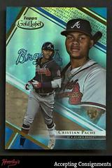 Cristian Pache [Class 3 Blue] #13 Baseball Cards 2021 Topps Gold Label Prices