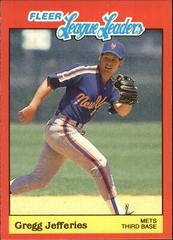 Gregg Jefferies Baseball Cards 1989 Fleer League Leaders Prices