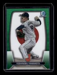 Yoshinobu Yamamoto [Green] #WBC-51 Baseball Cards 2023 Bowman Chrome WBC Flag Refractor Prices