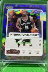 Tony Parker [Cracked Ice] #2 Basketball Cards 2021 Panini Contenders International Ticket Prices