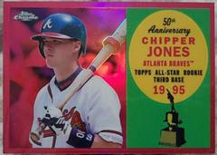Chipper Jones [Red Refractor] #132 Baseball Cards 2008 Topps Chrome Prices