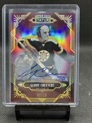 Gerry Cheevers [Red Autograph] #100 Hockey Cards 2020 Upper Deck Stature Prices