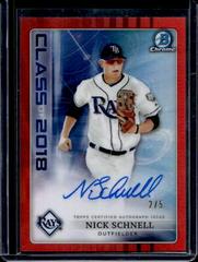 Nick Schnell [Red Refractor] #NS Baseball Cards 2018 Bowman Draft Class of 2018 Autograph Prices