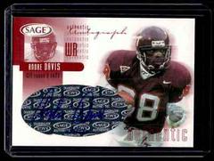 Andre Davis [Bronze] #A10 Football Cards 2002 Sage Autographs Prices