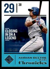Adrian Beltre [Teal] #34 Baseball Cards 2018 Panini Chronicles Prices