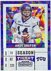 Andy Dalton [Cracked Ice] #8 Football Cards 2017 Panini Contenders Draft Picks Prices