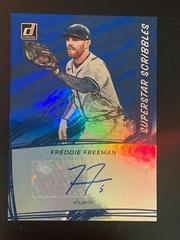 Freddie Freeman [Blue] Baseball Cards 2022 Panini Donruss Superstar Scribbles Autographs Prices