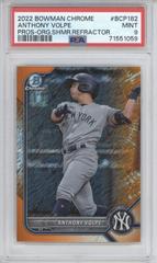Anthony Volpe [Orange Shimmer Refractor] #BCP-182 Baseball Cards 2022 Bowman Chrome Prospects Prices