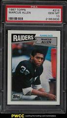 Marcus Allen #215 Football Cards 1987 Topps Prices