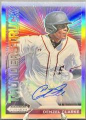 Denzel Clarke [Autograph Silver Prizm] Baseball Cards 2021 Panini Prizm Draft Picks Thunderstruck Prices