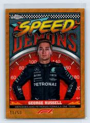 George Russell [Gold Refractor] #SD-GR Racing Cards 2023 Topps Chrome Formula 1 Speed Demons Prices