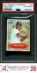 Rico Carty [Hand Cut] #28 Baseball Cards 1971 Bazooka Numbered Prices
