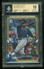 Ronald Acuna Jr. [Gold Refractor] #40 Baseball Cards 2018 Bowman Chrome Prices