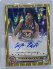 Ayanna Patterson [Gold RayWave] #CA-AP Basketball Cards 2022 Topps Chrome McDonald's All-American Autographs Prices