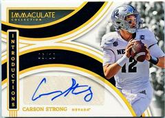 Carson Strong [Gold] #II-CST Football Cards 2022 Panini Immaculate Collegiate Introductions Autographs Prices