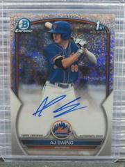 AJ Ewing [Sparkle] Baseball Cards 2023 Bowman Draft Chrome Prospect Autographs Prices