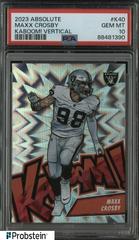Maxx Crosby #K40 Football Cards 2023 Panini Absolute Kaboom Vertical Prices