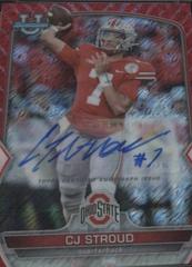 CJ Stroud [Autograph Red Shimmer] Football Cards 2022 Bowman Chrome University Prices