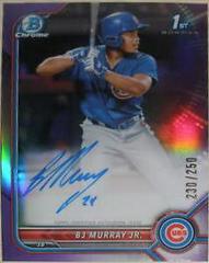 BJ Murray Jr. [Purple Refractor] #CPA-BM Baseball Cards 2022 Bowman Chrome Prospect Autographs Prices