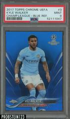 Kyle Walker [Blue Refractor] Soccer Cards 2017 Topps Chrome UEFA Champions League Prices