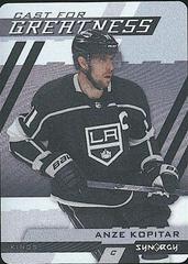 Anze Kopitar #CG-30 Hockey Cards 2022 Upper Deck Synergy Cast For Greatness Prices