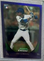 Dee Gordon [Purple Refractor] #40 Baseball Cards 2011 Bowman Chrome Draft Prices