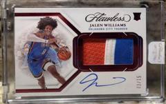 Jalen Williams #2 Basketball Cards 2022 Panini Flawless Patch Autograph Prices
