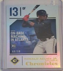 Ronald Acuna Jr. [Holo Gold] #37 Baseball Cards 2018 Panini Chronicles Prices