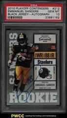 Emmanuel Sanders [Black Jersey Autograph] #212 Football Cards 2010 Playoff Contenders Prices