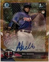 Akil Baddoo [Gold Shimmer] #BCPA-AB Baseball Cards 2018 Bowman Chrome Prospects Autographs Prices