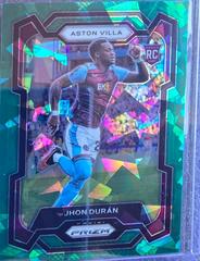 Jhon Duran [Green Ice] #109 Soccer Cards 2023 Panini Prizm Premier League Prices