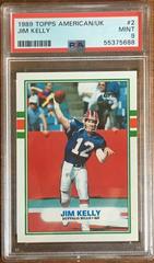 Jim Kelly #2 Football Cards 1989 Topps American/UK Prices