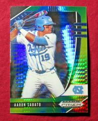 Aaron Sabato [Green & Yellow Hyper] #PDP27 Baseball Cards 2020 Panini Prizm Draft Picks Prices