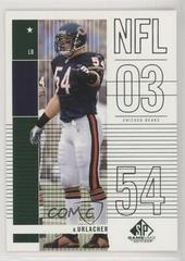 Brian Urlacher Football Cards 2003 SP Game Used Prices