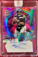 Russell Wilson [Pink] #RS-RWI Football Cards 2022 Panini Spectra RetroSpect Autographs Prices