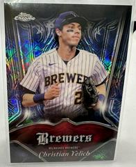Christian Yelich [Red] Baseball Cards 2022 Topps Chrome Logofractor Club Plaques Prices