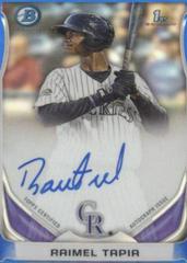 Raimel Tapia [Chrome Blue Refractor] #RT Baseball Cards 2014 Bowman Prospect Autograph Prices