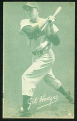 Gil Hodges [Green Tint] #13 Baseball Cards 1953 Canadian Exhibits Prices