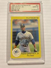 Ken Griffey Jr. [Pro Stats] #37 Baseball Cards 1992 Star Platinum Edition Prices