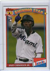 Jazz Chisholm Jr Baseball Cards 2021 Topps Archives 1991 Bazooka Shining Stars Prices