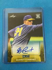 Garrett Crochet [Hobby Gold] Baseball Cards 2020 Leaf Draft Autographs Prices