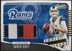 Jared Goff [Prime] #TTD-JG Football Cards 2019 Panini Absolute Tools of the Trade Double Prices