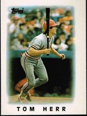 Tom Herr #62 Baseball Cards 1986 Topps Mini League Leaders Prices