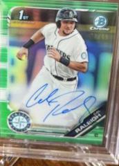 Cal Raleigh [Green Atomic] #CPA-CR Baseball Cards 2019 Bowman Chrome Prospects Autographs Prices