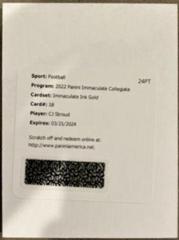 CJ Stroud [Gold] #IN-CJS Football Cards 2022 Panini Immaculate Collegiate Ink Autographs Prices