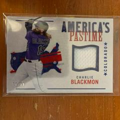 Charlie Blackmon [Blue] #APS-CB Baseball Cards 2022 Panini Chronicles America's Pastime Swatches Prices