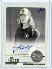 Josh Hader [Autograph Black & White] Baseball Cards 2019 Topps Archives Snapshots Prices