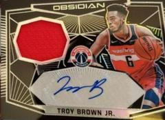 Troy Brown Jr. #TBJ Basketball Cards 2018 Panini Obsidian Rookie Jersey Autographs Prices