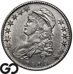 1819/8 Coins Capped Bust Half Dollar Prices