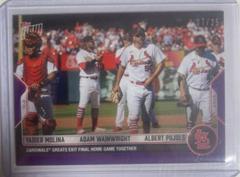 Yadier Molina, Adam Wainwright, Albert Pujols [Purple] #1000 Baseball Cards 2022 Topps Now Prices